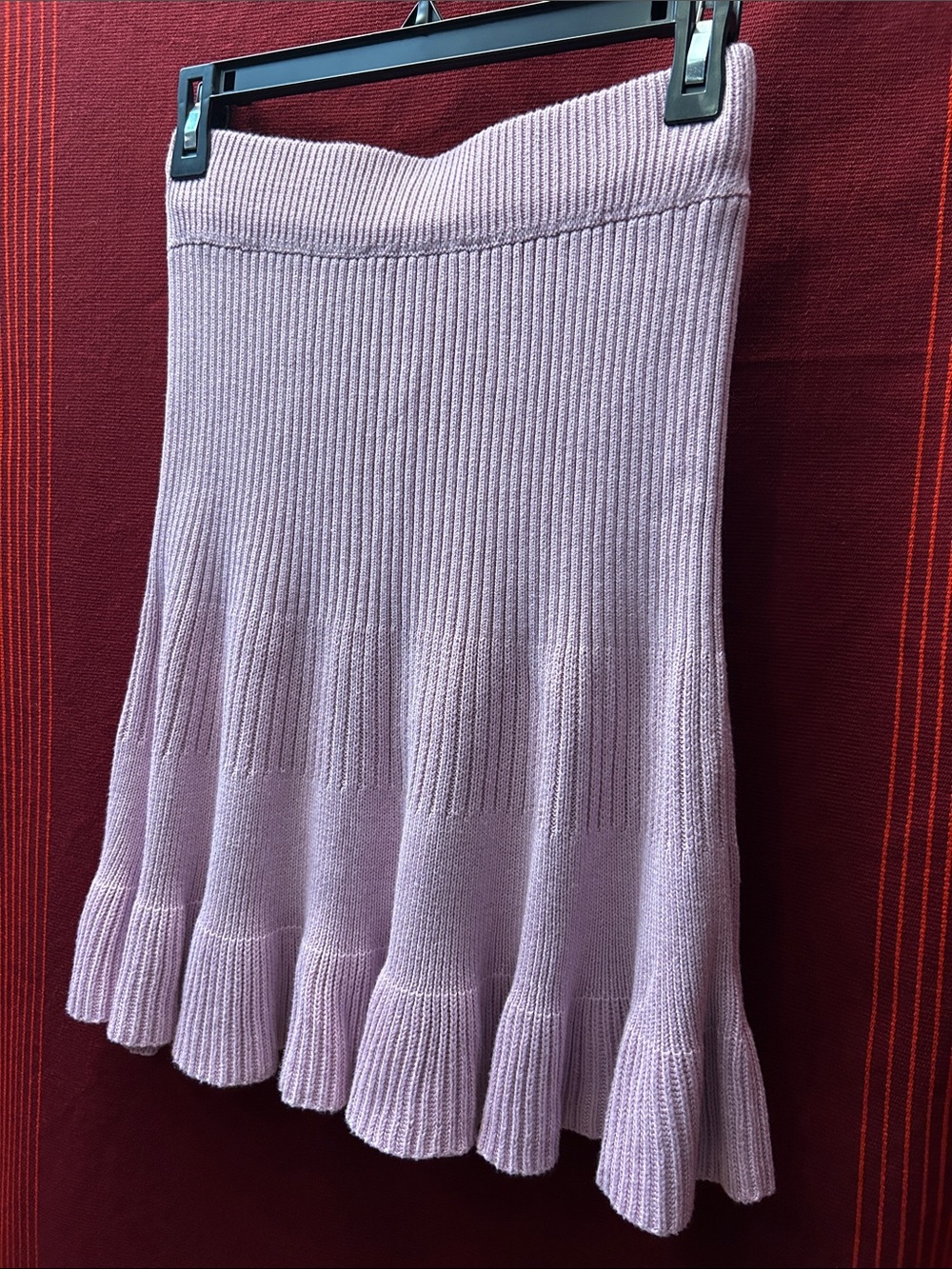 Free People Ribbed Knit Ruffle Hem Skirt - Picture 2 of 5